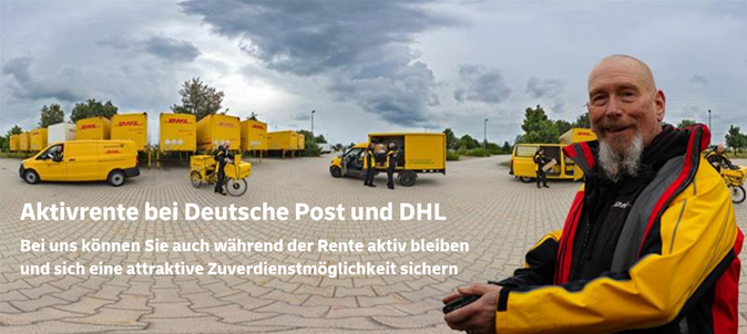 Symbolbild f&uuml;r Aktivrente bei Deutsche Post und DHL